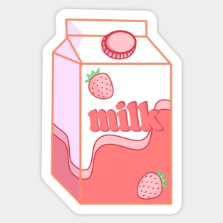 strawberry milk Sticker